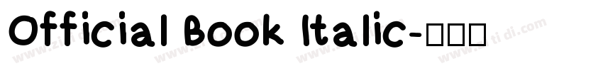 Official Book Italic字体转换